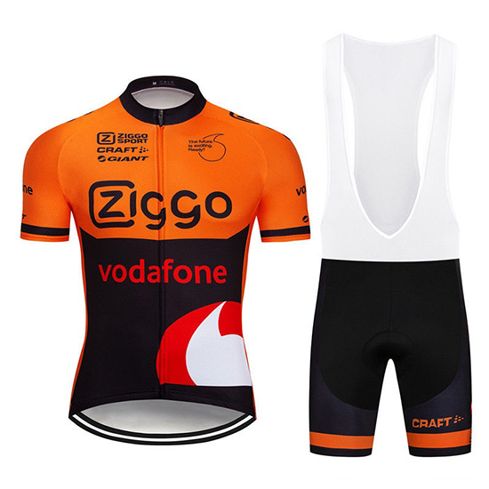 2019 Maillot Ziggo Tirantes Mangas Cortas Naranja Negro